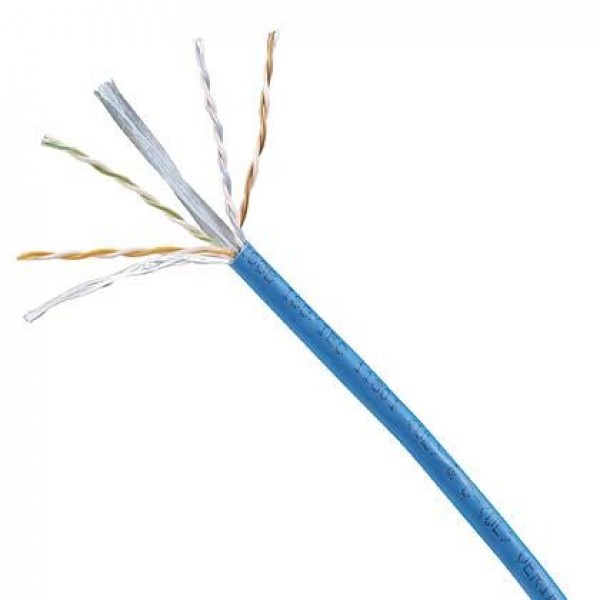 Category 6, PVC (CM), 4-Pair, U/UTP, 24AWG Copper Cable, Blue
